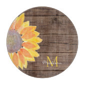 ひまわり素朴モノグラム カッティングボード (正面)