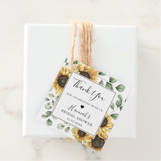 ひまわり素朴ユーカリありがとう フェイバータグ (インサイチュ)