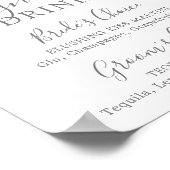 ひまわり素朴ユーカリのシグネチャードリンクサイン ポスター (角)