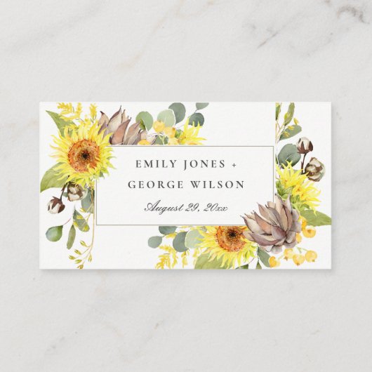 ひまわり素朴ユーカリフローラ座席表 名刺 (裏面)