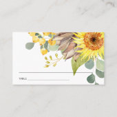 ひまわり素朴ユーカリフローラ座席表 名刺 (正面)