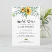 ひまわり素朴ユーカリブライダルシャワー 招待状 (スタンド正面)