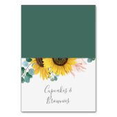 ひまわり素朴ユーカリプタスビュッフェ食品ラベル テーブルナンバー (正面)