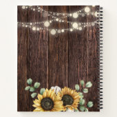 ひまわり素朴ユーカリプトゥスウッドレシピクックブック ノートブック (裏面)