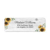 ひまわり素朴ユーカリ差出人住所ラボ ラベル (正面)