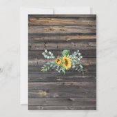 ひまわり素朴ユーカリ水彩 セーブザデート (裏面)