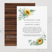 ひまわり素朴ユーカリ減らゲストリスト 案内状 (正面/裏面)