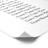 ひまわり素朴ユーカリ結婚のシーティングカート ポスター (角)