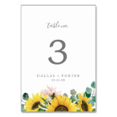 ひまわり素朴ユーカリ表番号 テーブルナンバー (裏面)