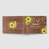 ひまわり素朴ライツウッドブライダルシャワー ゲストブック (全面)