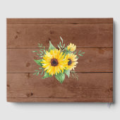 ひまわり素朴ライツウッドブライダルシャワー ゲストブック (裏面)