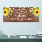 ひまわり素朴ライツウッドブライダルシャワー 横断幕 (トレードショー)