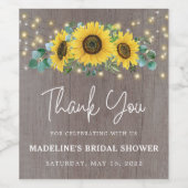 ひまわり素朴ライトありがとうラベル ワインラベル (シングルラベル)