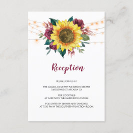 ひまわり素朴ライトフローラ結婚披露宴 エンクロージャーカード