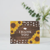 ひまわり素朴ライト卒業ありがとう 案内状 (スタンド正面)