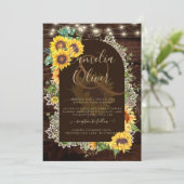ひまわり素朴ライトLace Arch's 結婚. 招待状 (スタンド正面)
