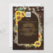 ひまわり素朴ライトLace Arch's 結婚. 招待状 (裏面)