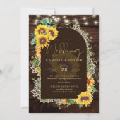 ひまわり素朴ライトLace Arch's 結婚. 招待状 (正面)