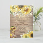 ひまわり素朴ライトWood Sweet 16 招待状 (スタンド正面)