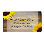 ひまわり素朴ラベル ラベル (正面)