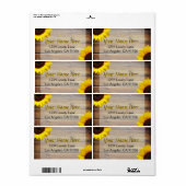 ひまわり素朴ラベル ラベル (フルシート)