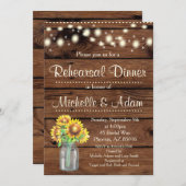 ひまわり素朴リハーサルディナー招待状 招待状 (正面/裏面)