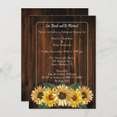 ひまわり素朴リハーサルディナー招待状 招待状 (正面/裏面)