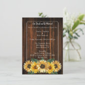 ひまわり素朴リハーサルディナー招待状 招待状 (スタンド正面)