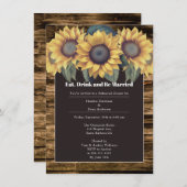 ひまわり素朴リハーサルディナー 招待状 (正面/裏面)