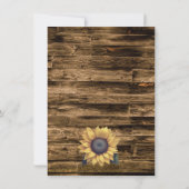 ひまわり素朴リハーサルディナー 招待状 (裏面)