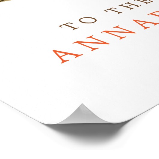 ひまわり素朴リース秋の結婚式へようこそ ポスター (角)