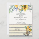 ひまわり素朴レッドネックウッドブーツ&ライツインヴィート 招待状 (正面)