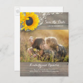 ひまわり素朴レース写真保存日 案内ポストカード (正面/裏面)