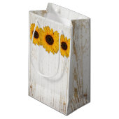 ひまわり素朴レース&バーラップ抱き枕 スモールペーパーバッグ (正面アングル)