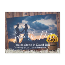 ひまわり素朴ワインバレル結婚式の日付を保存