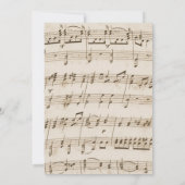 ひまわり素朴ヴィンテージミュージカルベビーシャワー 招待状 (裏面)