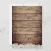 ひまわり素朴ヴィンテージランタンブライダルシャワー 招待状 (裏面)