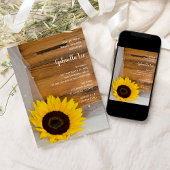 ひまわり素朴ヴェイルカントリーブライダルシャワー 招待状