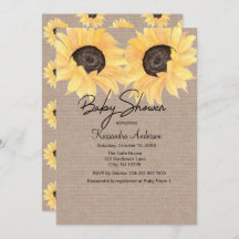 ひまわり素朴中立ジェンダー赤ちゃんシャワー