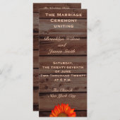 ひまわり素朴付き結婚式 プログラム (正面/裏面)