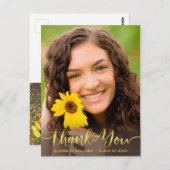 ひまわり素朴写真卒業 ポストカード (正面/裏面)