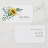 ひまわり素朴名刺 予約カード (正面/裏面)