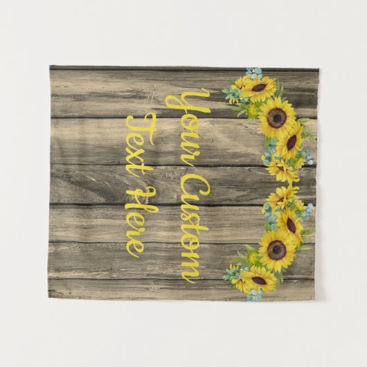 ひまわり素朴周年記念パーティーフォトブース タペストリー (正面(横))