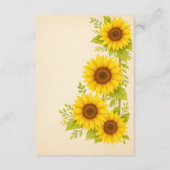 ひまわり素朴囲いカード エンクロージャーカード (裏面)