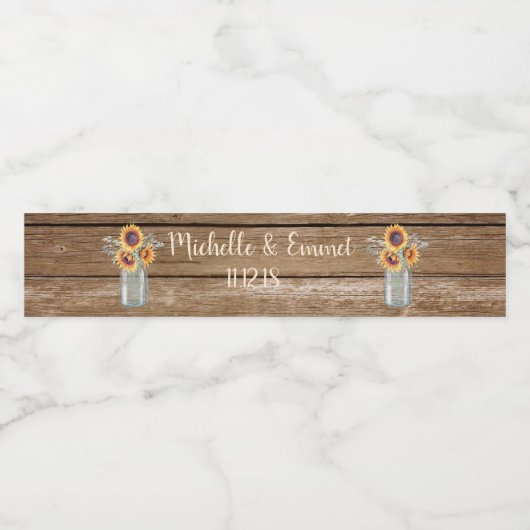 ひまわり素朴国のウォーターボトルラベル ペットボトルラベル (シングルラベル)