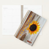 ひまわり素朴国の写真木目 プランナー手帳 (ディスプレー)