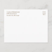 ひまわり素朴国フローラ婚約パーティ インビテーションポストカード (裏面)