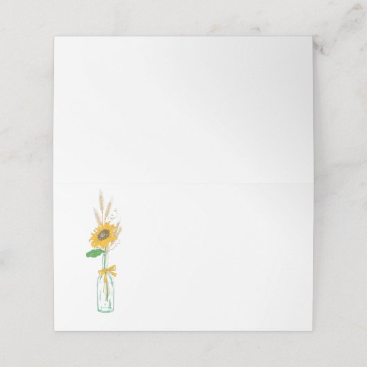 ひまわり素朴国フローラ結婚披露宴 プレイスカード (外部開封)