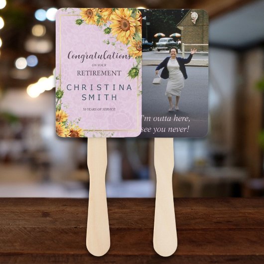 ひまわり素朴夏エレガントの退職パーティー ハンドファン