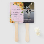 ひまわり素朴夏エレガントの退職パーティー ハンドファン (正面&裏面)